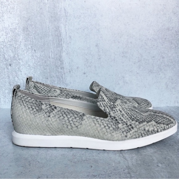 Franco Sarto Boston Snakeprint Women's Snake Print Loafers Gray Square Toe 8 - Picture 10 of 11